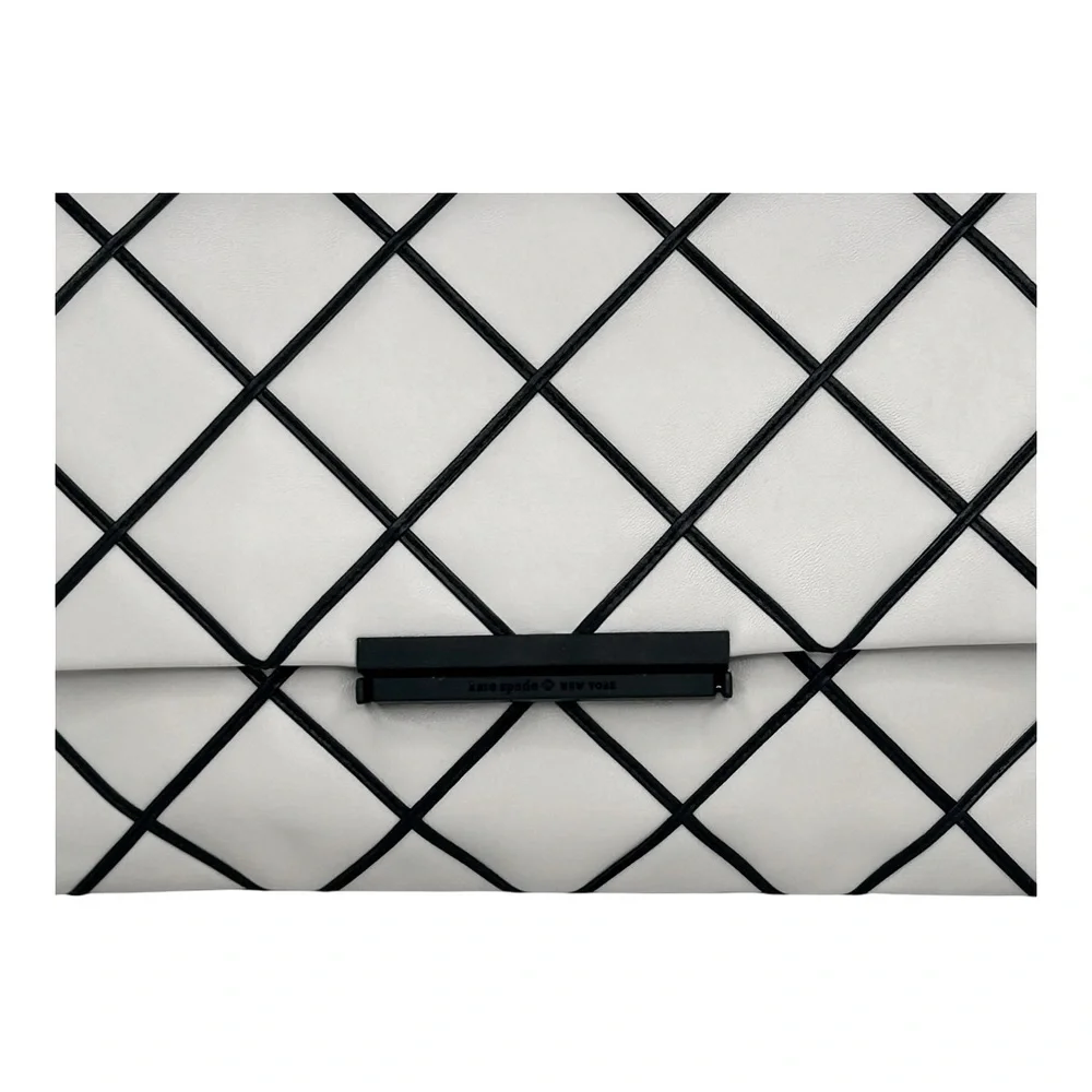 KATE SPADE NEW YORK Emerson Place Purse Overlay Lenia Black White Crossbody